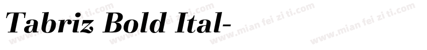 Tabriz Bold Ital字体转换